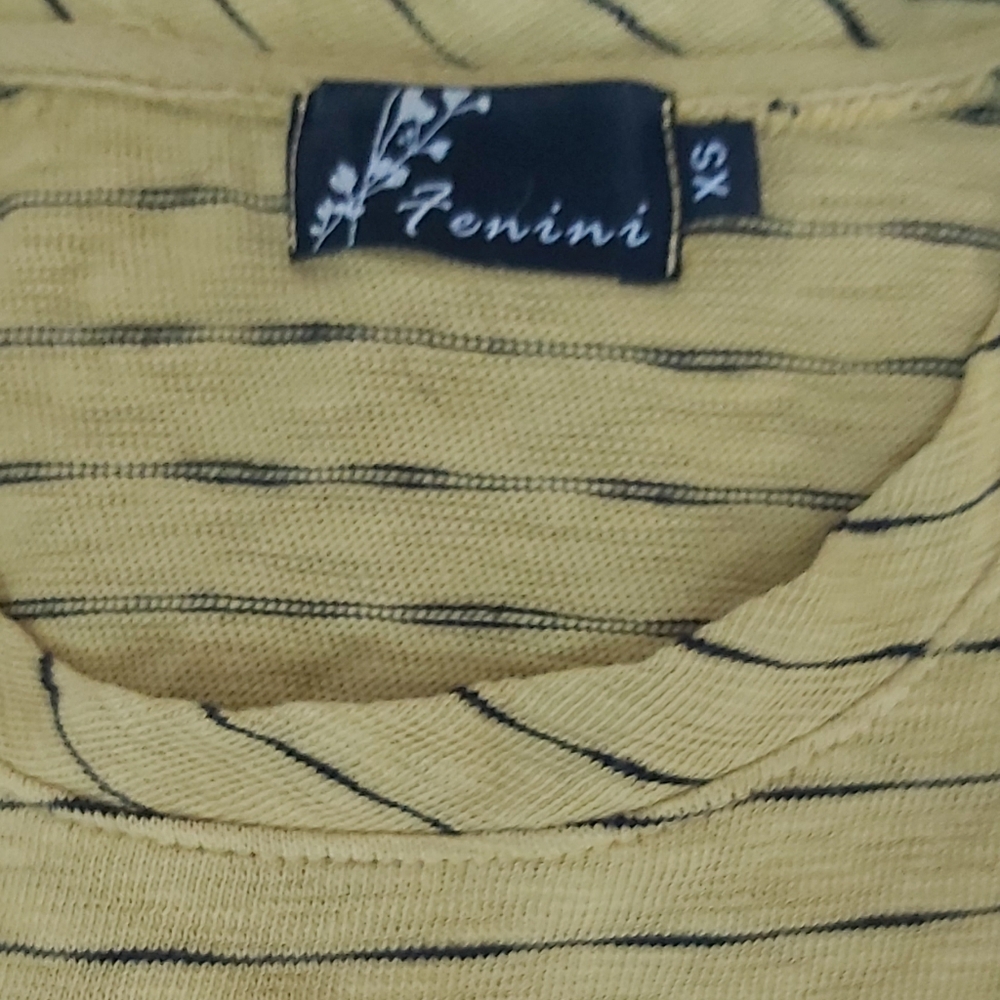 Fenini Yellow Striped Top